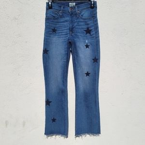 J. Crew Billie Demi Boot Crop jeans Size 26 with Star